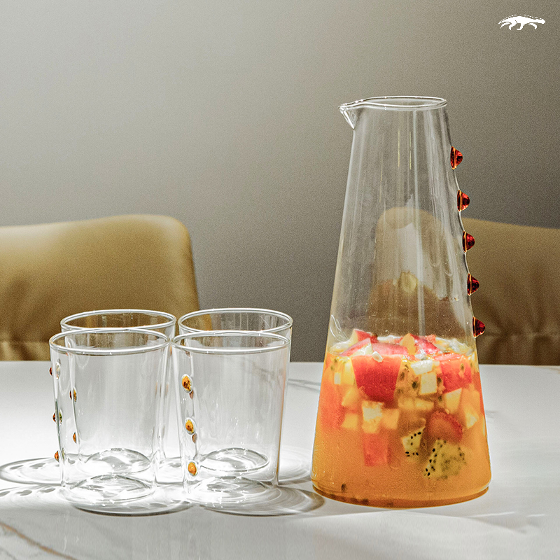 Dinosaur Water Cooler Set Amber (4 cups)