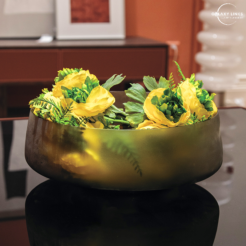 Grey frosted fruit bowl