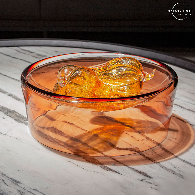 Modern simple concave glass bowl2